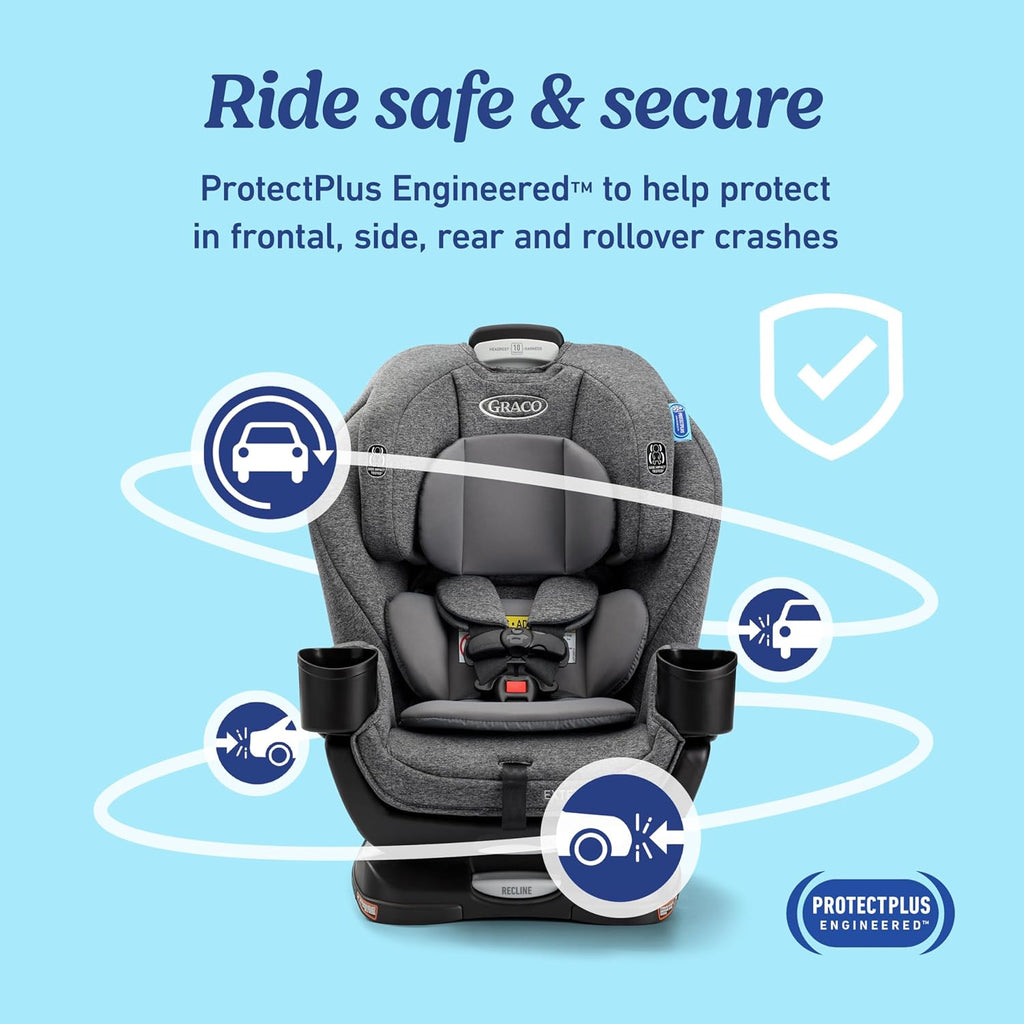 Graco Extend2Fit 3-in-1 Convertible Car Seat, 3 Modes – Rear Facing, Forward Facing Baby Car Seat and Highback Booster Seat, Adjustable Extension Panel for Extra Legroom, Talia