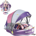 Mambobaby Float Deluxe Baby Pool Float: Safe & Comfortable Swim Trainer for Infants & Toddlers, Non-Inflatable Design, UV Protection Canopy, Fun Water Experience for Ages 3-24 Months