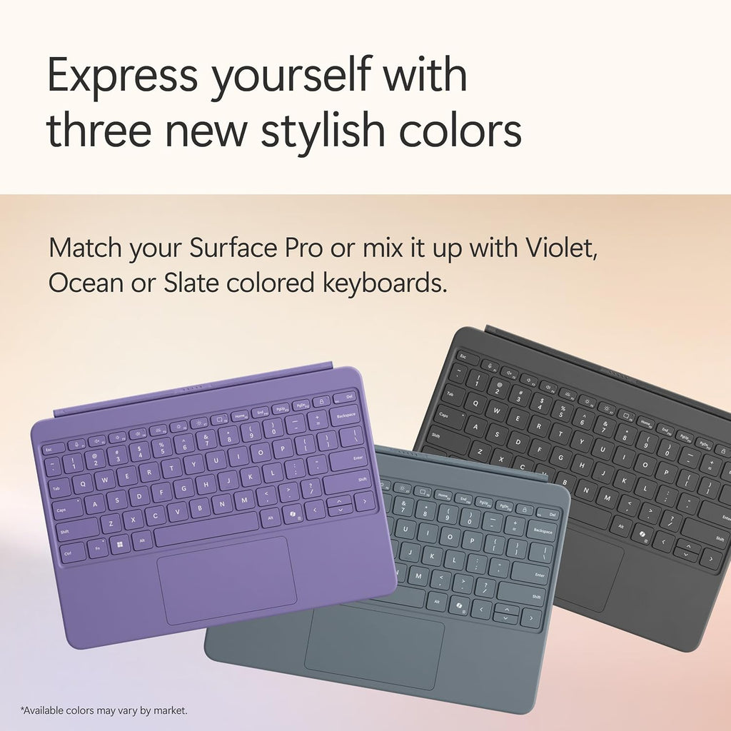 Microsoft Surface Pro 2-in-1 Laptop/Tablet (2025), Windows 11 Copilot+ PC, 12' Touchscreen Display, Snapdragon X Plus (8 Core), 16GB RAM, 256GB Storage, Platinum