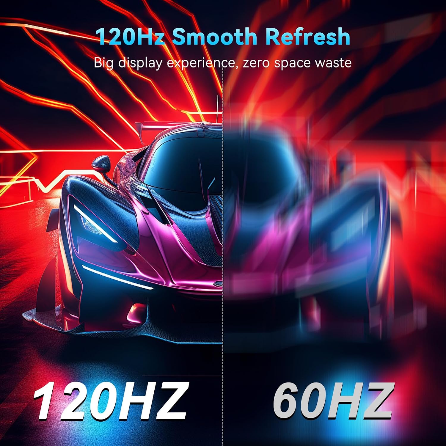 18.5' Large Portable Monitor,Monitor,120HZ 1ms Gaming Monitor,125% sRGB,FreeSync, HDR 350Nits,USB-C & HDMI,Large Travel External Second Screen for Laptop, Computer, Game Consoles (18.5')