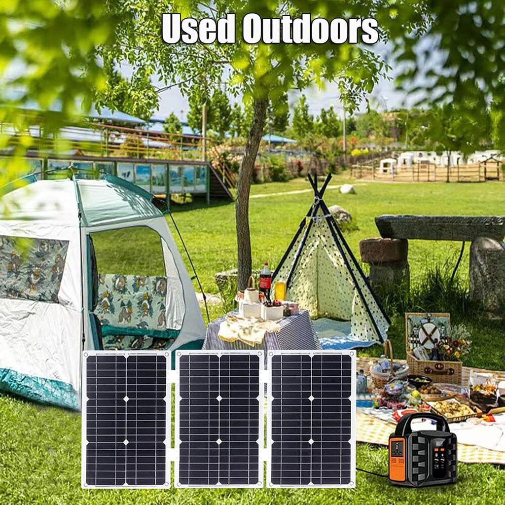 Solar Panel Kit, Complete 4000W/6000W Solar Inverter System Kit, 12V50A Solar Charge Controller with LED Power Display and 2 USB Ports ，100W Waterproof Folding Solar Panel,1× Hanging Ornament(6000w)