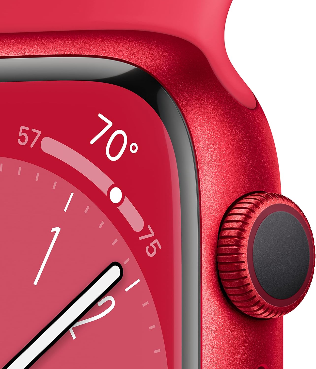 Apple Watch Series 8 [GPS, 41mm] - (Product)RED Aluminum Case with (Product)RED Sports Band, M/L (Renewed)