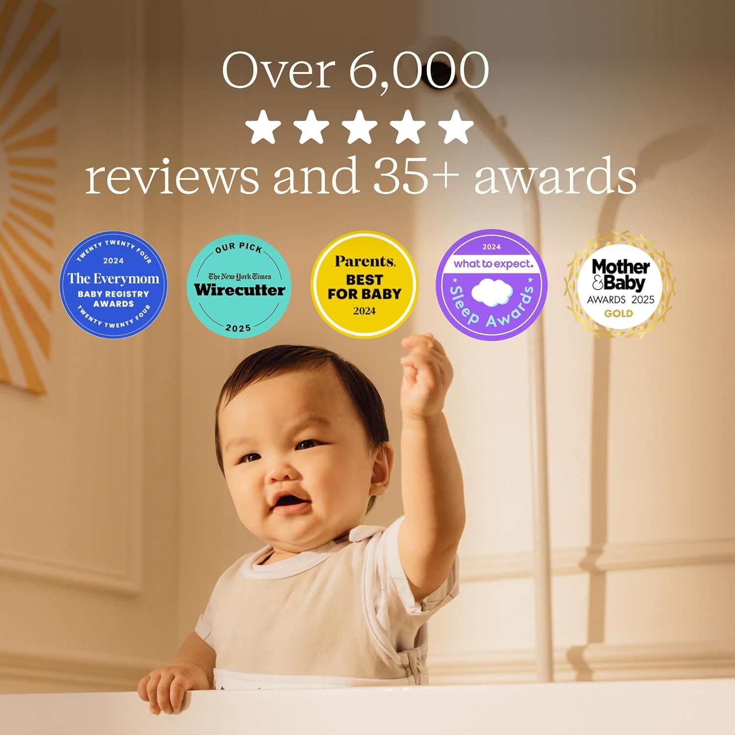Nanit Nursery Bundle Smart Baby Monitor with Floor Stand – 1080p HD Wi-Fi Camera, Sensor-Free Breathing Monitoring, Sleep Tracking, Two-Way Audio, Night Vision, Motion & Cry Notifications, White