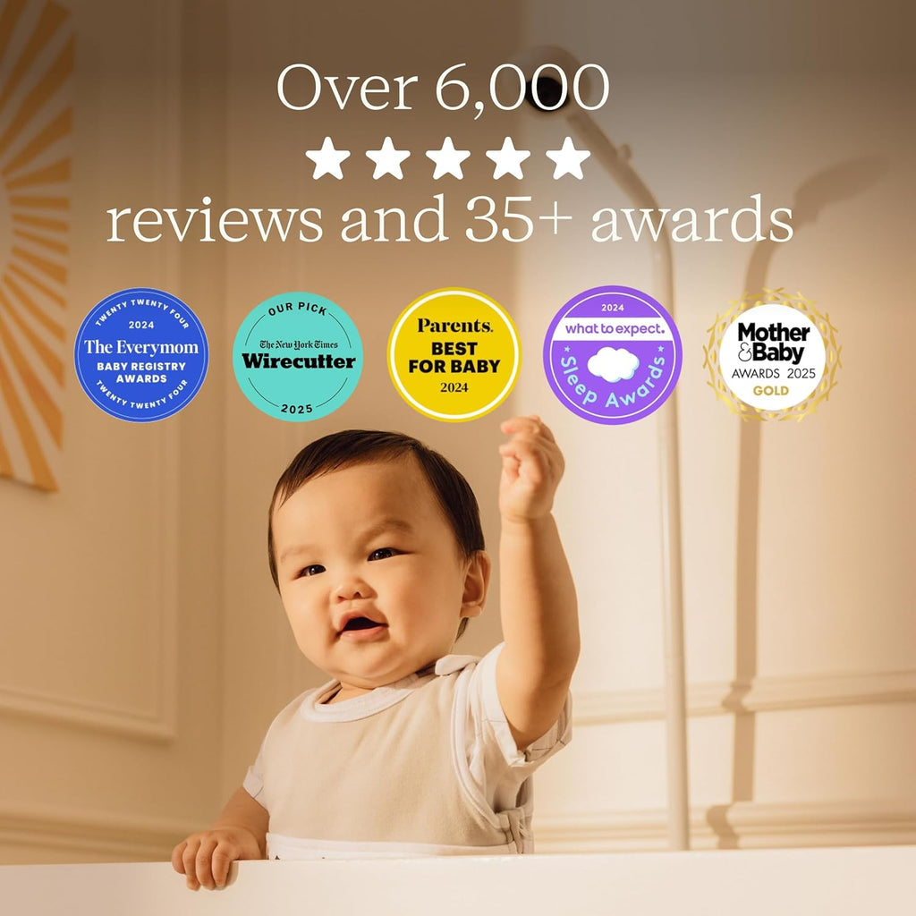 Nanit Nursery Bundle Smart Baby Monitor with Wall Mount – 1080p HD Wi-Fi Camera, Sensor-Free Breathing Monitoring, Sleep Tracking, Two-Way Audio, Night Vision, Motion & Cry Notifications, White