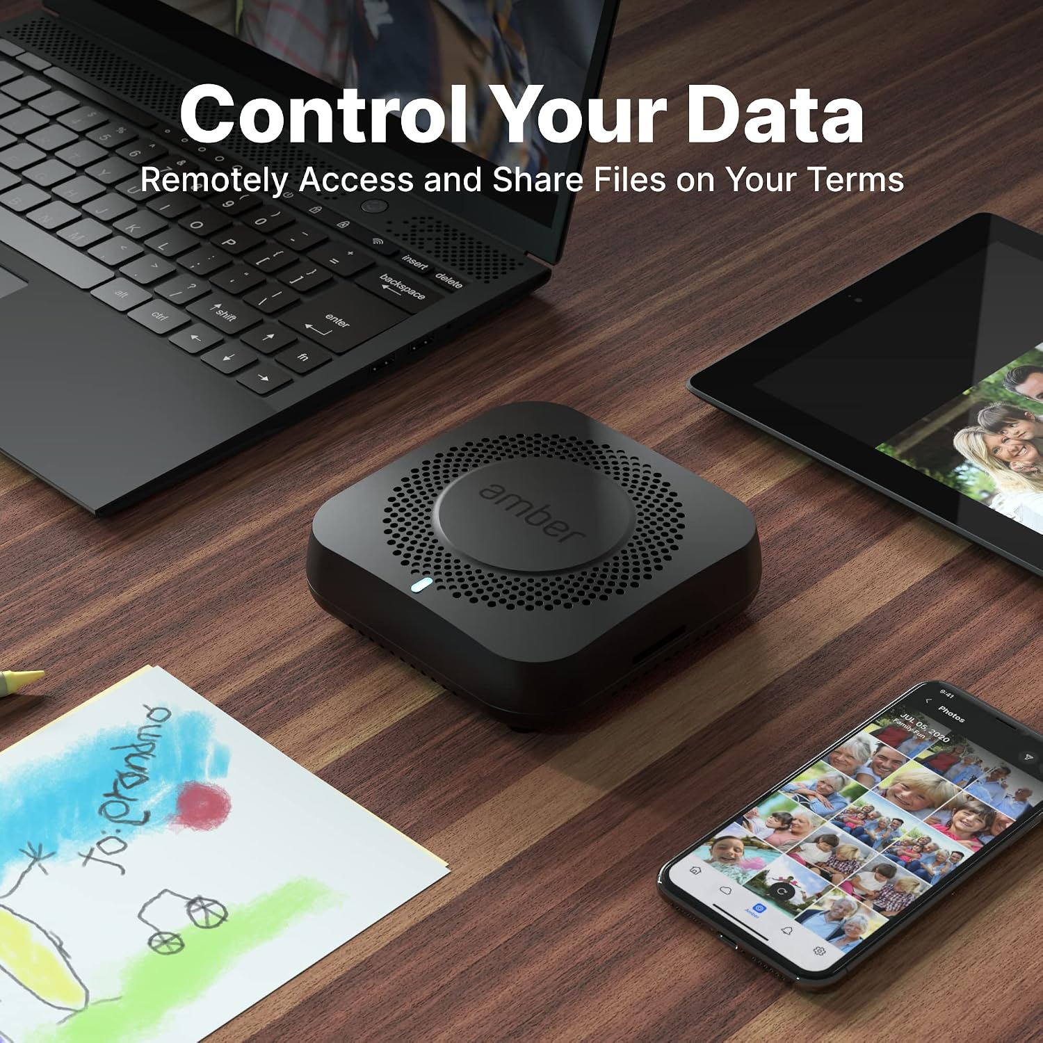 Smart Personal Cloud Storage Device Data and Media Files, Built-in 512GB High-Speed SSD with USB Storage, Plex and Home Assistant/iOS/Android/Windows/Mac Compatible