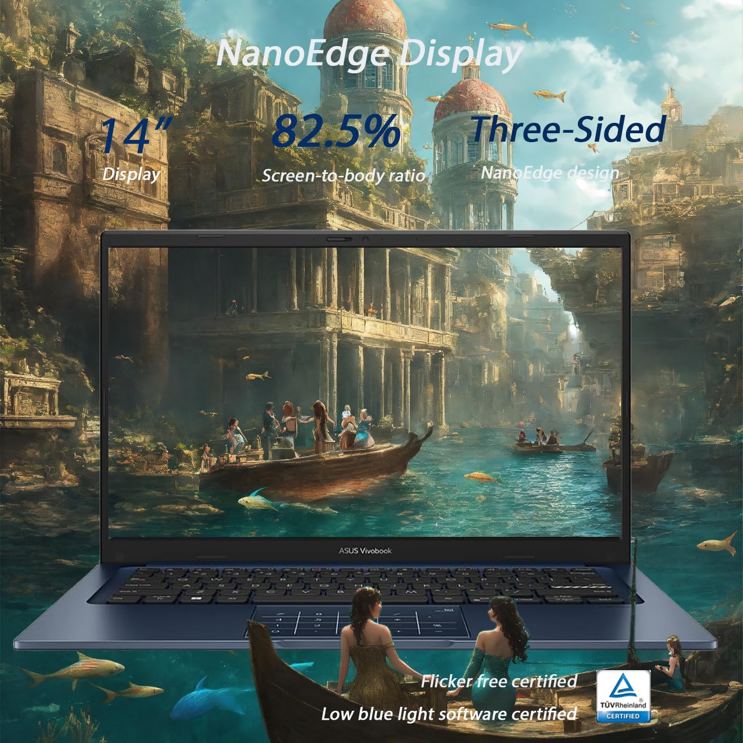 ASUS VivoBook Laptop | 24GB RAM | 1TB PCIe SSD Storage | 14' FHD Display | Intel 12th Generation 6 Core Processor | Bluetooth | HDMI | Thin & Light | Windows 11 | w/WOWPC Recovery USB