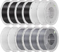 Creality Hyper PLA Filament Bundle 12KG, RFID 3D Printer Filament PLA 1.75mm for High Speed 30-600mm/s, Support CFS, Fits for Most 3D Printers (Black&White&Grey)