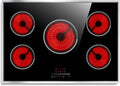 30 Inch Electric Cooktop, 5 Burner Electric Stove Top 6900W, 30' Built-In Ceramic Countertop with Metal Frame, Child Lock, Timer, Slide Control, 220-240V Hardwired (No Plug)