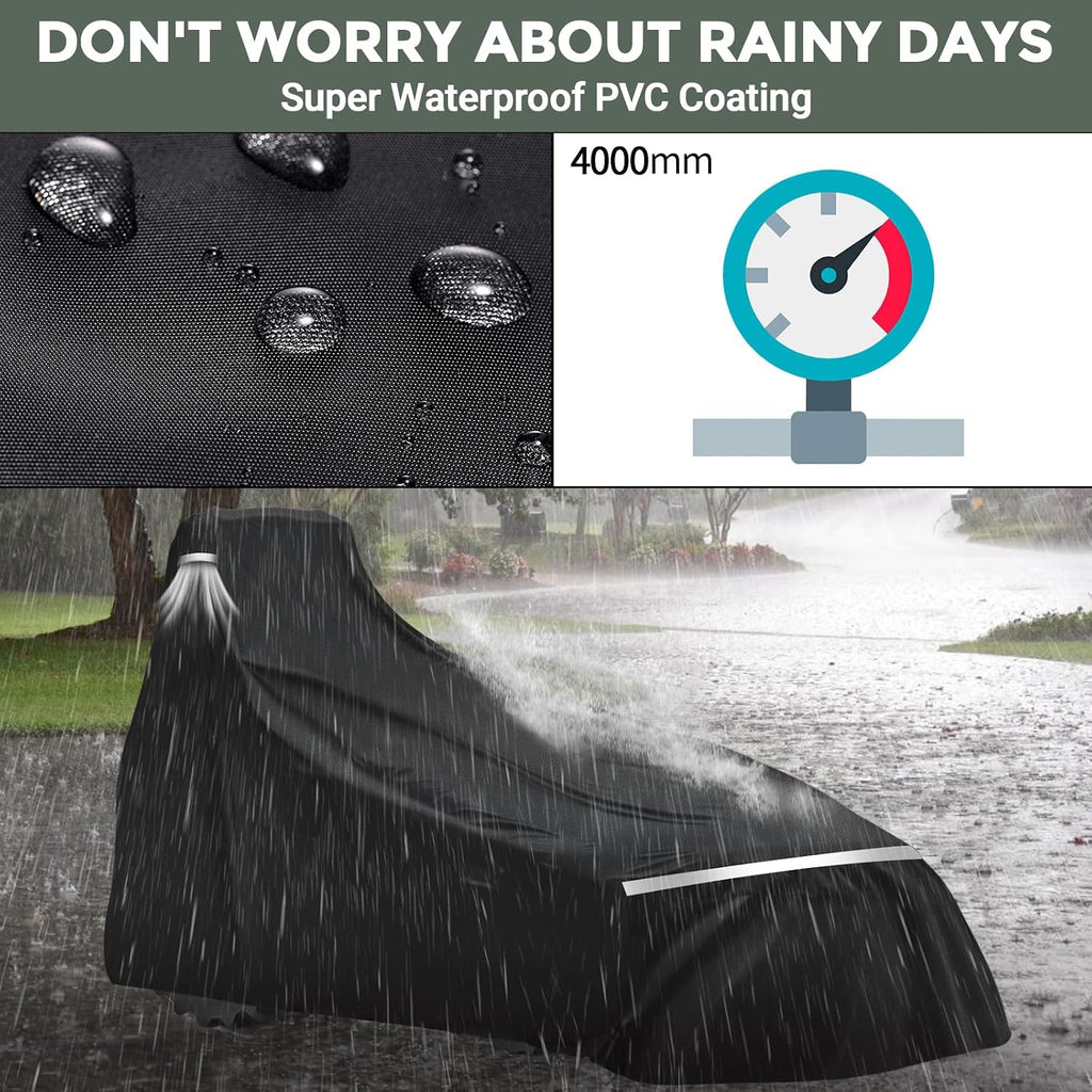 Waterproof Full Tractors Cover Replace for John Deere 1,2,3 Series 1025R 2320 2720 3520, Kubota Without Backhoe, 600D Oxford Cloth Tractors Cover for Snow Rain Dust Protection