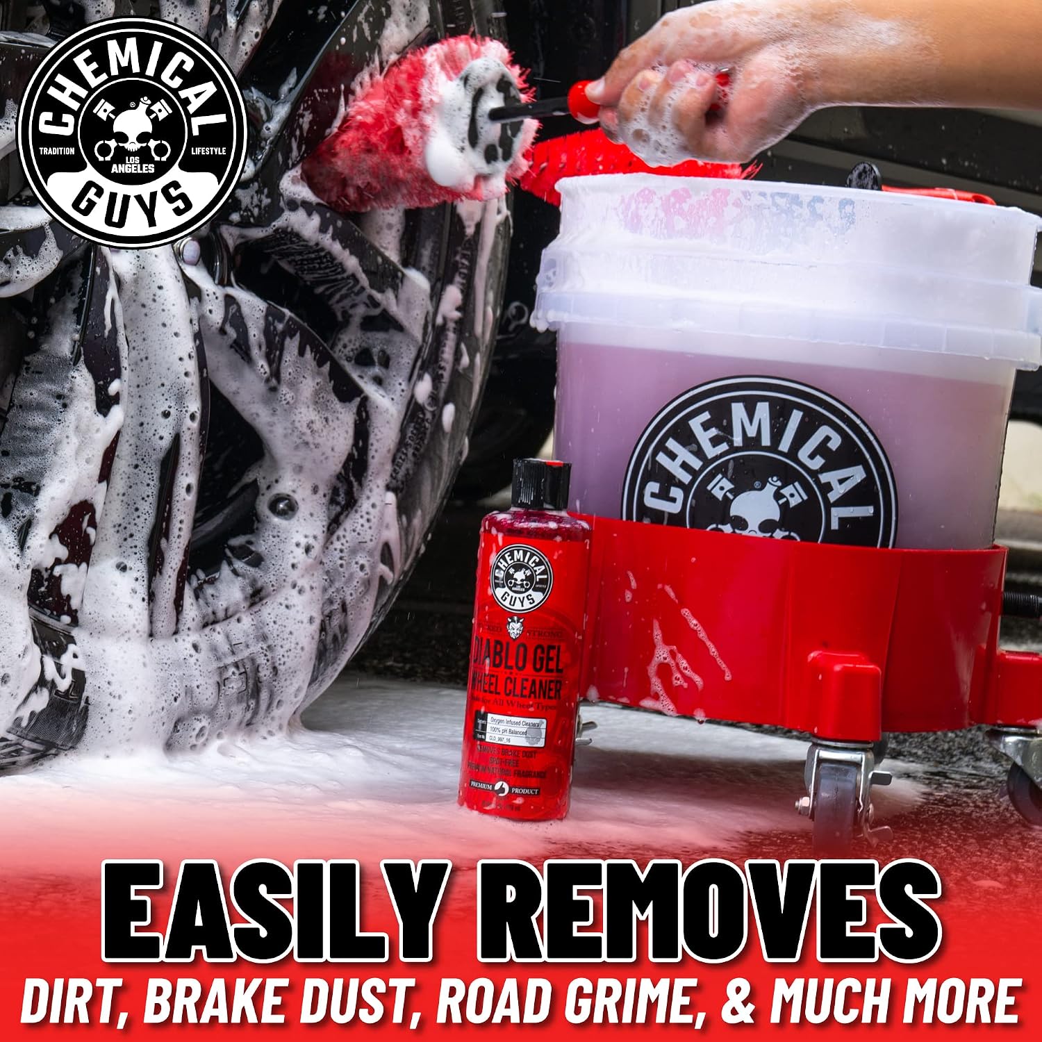 Chemical Guys Best Car Wash Bucket Kit for Two-Bucket Method with Soap, Wash Mitts, Towels, and Dirt Trap - 11 Item Kit - 11 Piece Weekly Wash Kit with Bucket, Mitts, and Dirt Trap