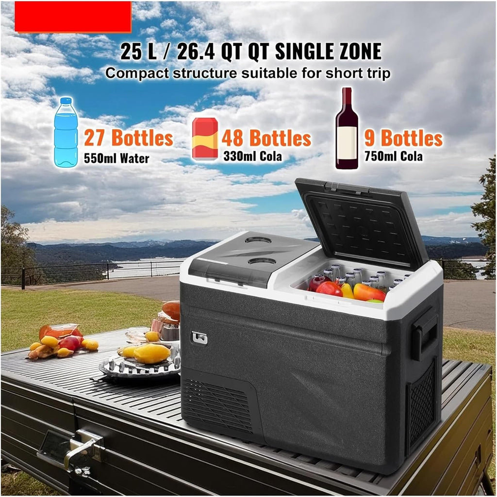 Car Refrigerator 12 Volt Car Refrigerator Fridg 38 Qt Dual Zone Portable FreezerAdjustable Temp Compressor Cooler