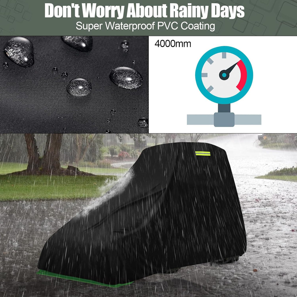 Waterproof Tractors Cover Fit Most Campact Tractor with Cabin and Front Loader, 600D Oxford Cloth Tractors Cover for Snow Rain Dust Protection, 150 L x 75 W x 110 H in