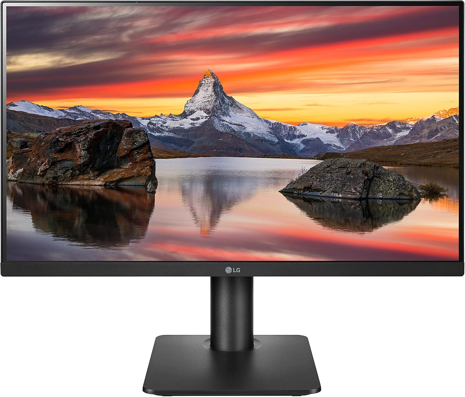 LG 24MP450-B Monitor 24' Full HD (1920 x 1080) IPS Display, 3-Side Virtually Borderless Design, AMD FreeSync, 5ms GtG Response Time, Reader Mode, OnScreen Control with Screen Split