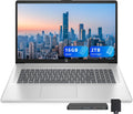 HP 17.3' FHD Laptop for Business, Intel i7-1355U, 16GB RAM, 2TB Storage (1TB SSD+1TB Docking Station Set), Intel Iris Xe Graphics, Full-Size Keyboard, Copilot, Wi-Fi 6, 720p Camera, Win 11, Silver