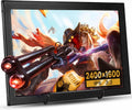 Eyoyo 12-inch 2K Portable Monitor, QHD 2400x1600 IPS Small HDMI VGA Display, Metal Build External Screen Second Monitor for Laptop PC Raspbery Pi PS5 Switch CCTV