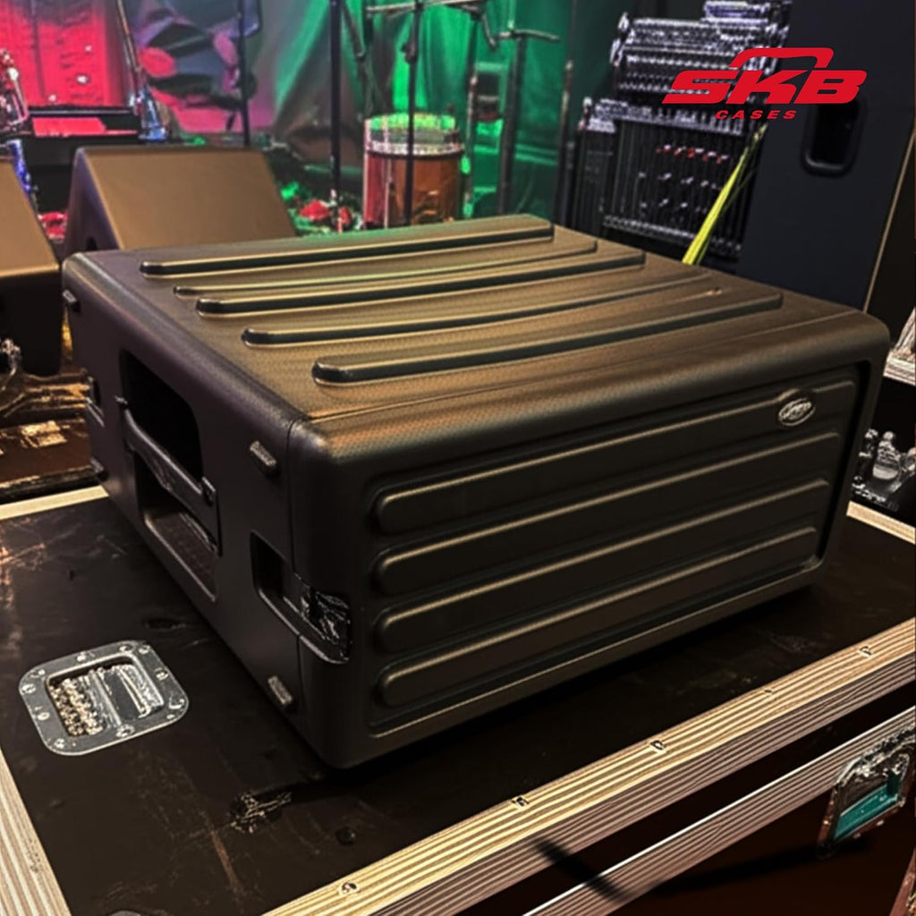 SKB 4U Roto Rack Case - Durable Polyethylene Gear Protector, Stackable, Waterproof with Twist Latches & Rubber Feet for Musicians, DJs, and A/V Equipment - Secure Transport & Storage Solution