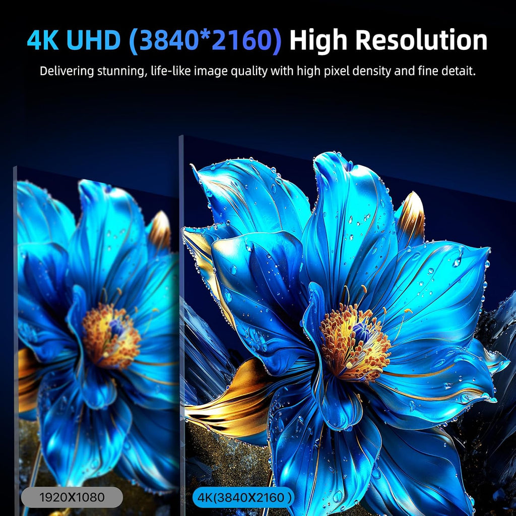 UPERFECT Portable Monitor 4K 15.6' QLED| 400 Nits Laptop Monitor | 3840 * 2160 UHD 100% AdobeRGB | 1MS FreeSync | USB-C & MINI HDMI | VESA & Stand | Travel Second Screen for Computer, Game Consoles