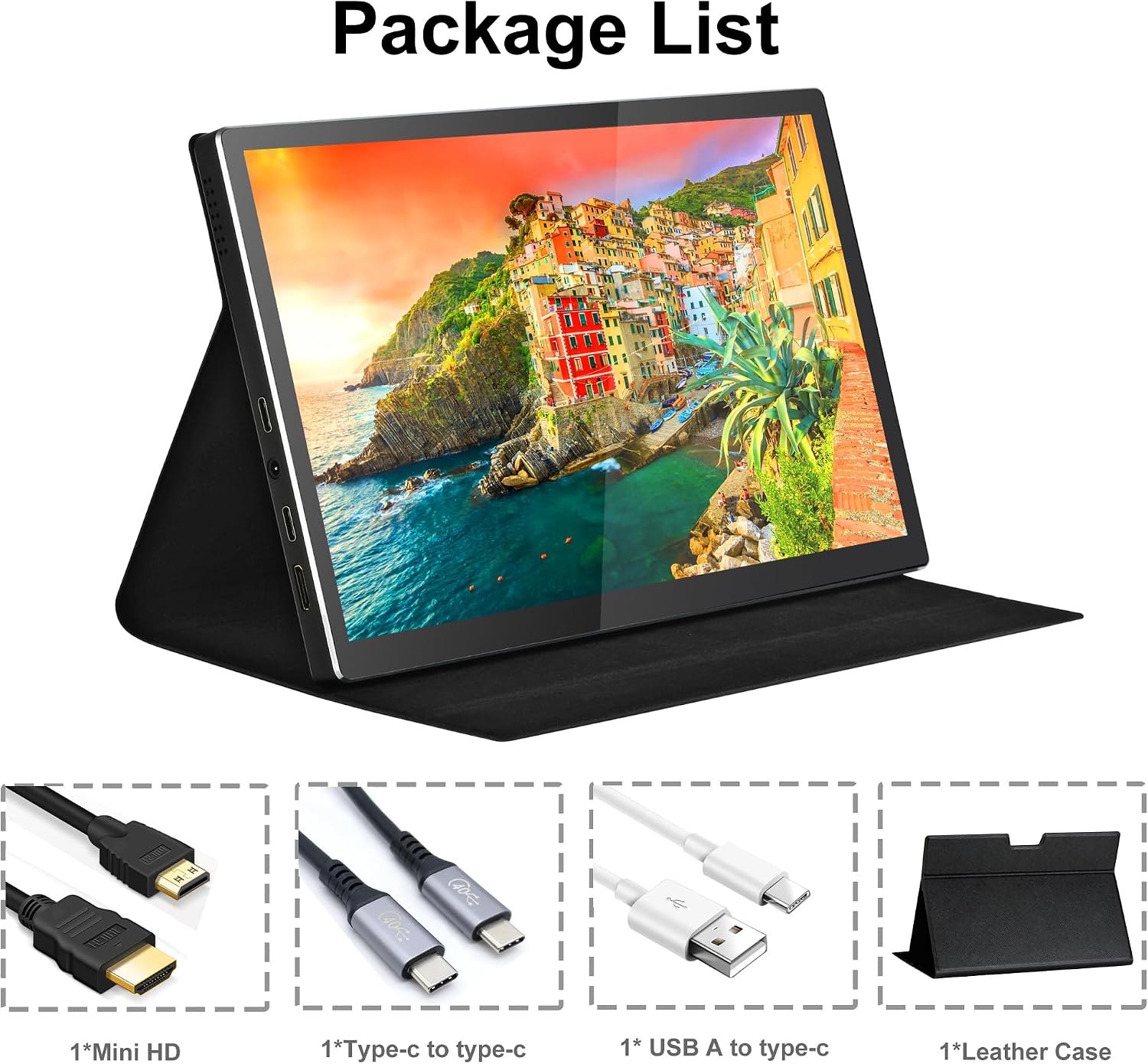 wisecoco Portable Monitor 9 inch 2K 2560 * 1600 IPS Touch Screen 73% NTSC USB C HDMI Secondary External Computer Laptop LCD Monitor for MacBook Pro Air PC Laptop Phone Xbox PS5
