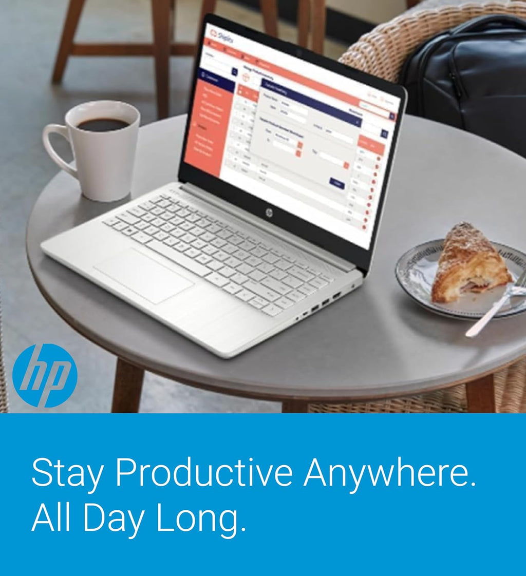 HP 14' Ultra Light Laptop for Student & Home (Intel Quad-Core N4120, 4GB RAM, 192GB(64GB + 128GB SD), 1-Year Office 365) 11-Hr Long Battery Life, Webcam, WiFi, Win 11 Home in S Mode - Snow White
