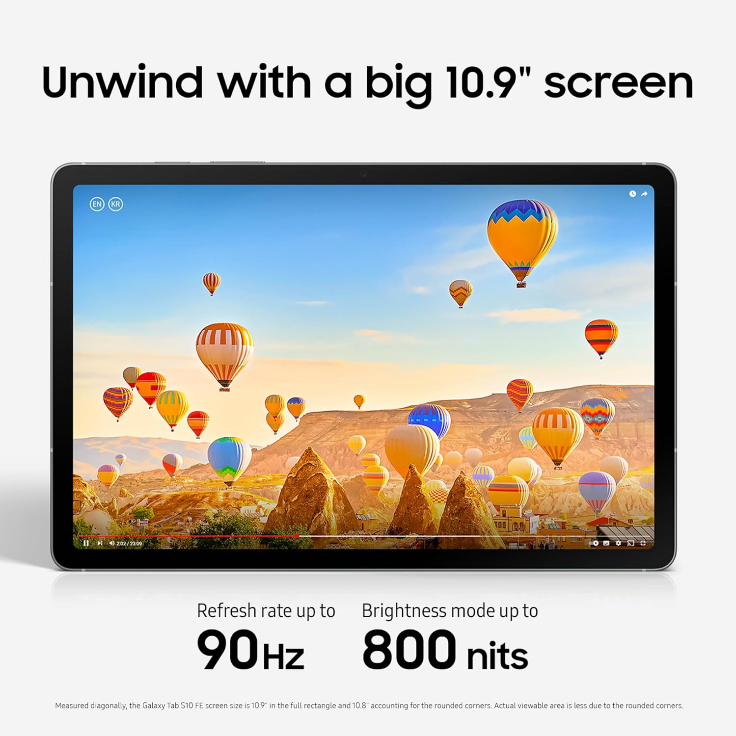 Samsung Galaxy Tab S10 FE 128GB WiFi Android Tablet + Book Cover Keyboard Slim, Large Display, Long Battery Life, Powerful Processor, S Pen, US Version, 2025, 2 Yr Manufacturer Warranty, Blue