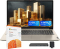 Lenovo IdeaPad 1 15.6' HD Business Laptop, Intel Celeron N4500, 12GB RAM, 512GB SSD+128GB eMMC, Intel UHD Graphics, Number Pad, 1 Year Office 365, Wi-Fi 6, Win 11, Sand, 1TB Docking Station Set