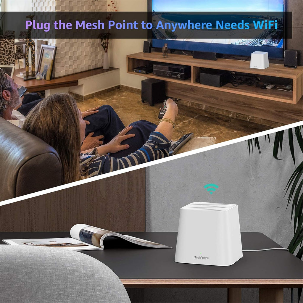 M1 Mesh WiFi System, Whole Home WiFi Performance, WiFi Router Replacement, Max Wireless Coverage 6+ Rooms, Easy to Setup, Parental Control (3 Pack)