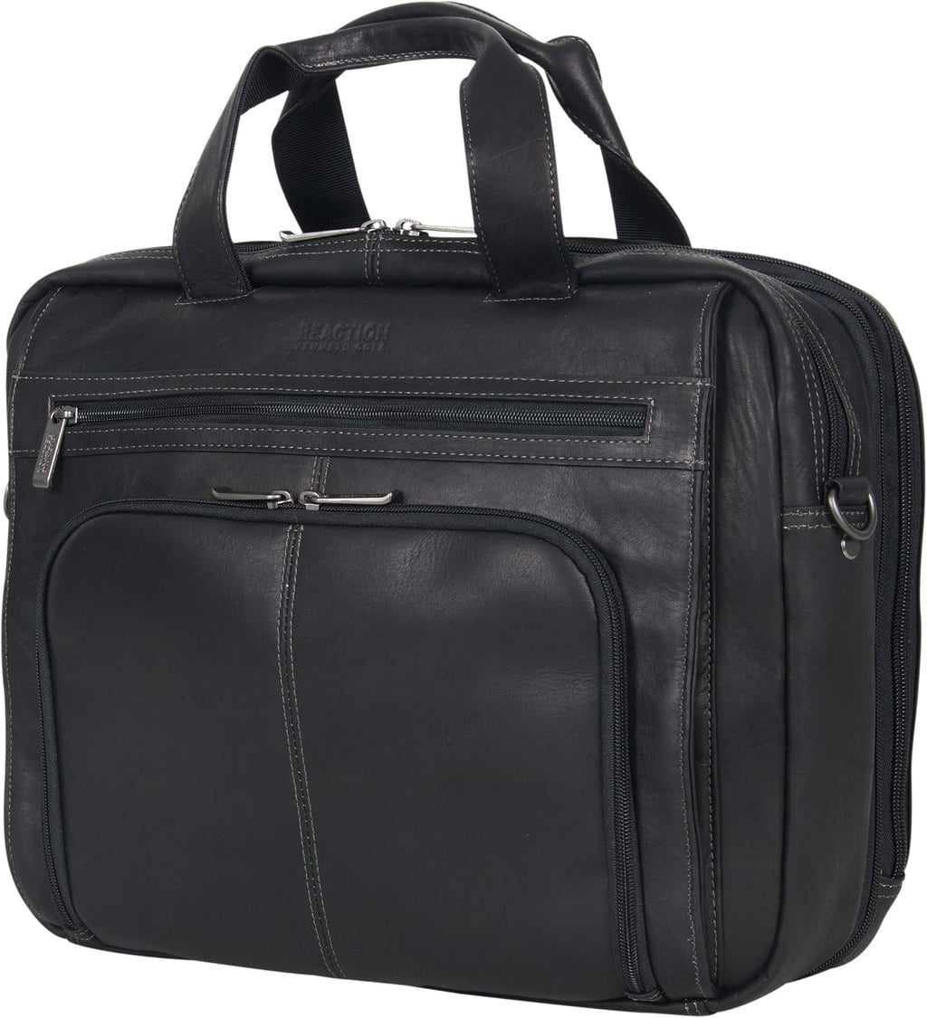Kenneth Cole REACTION 'Out of the Bag' Manhattan Colombian Leather 15.6' Laptop Briefcase Travel Business Case Bag