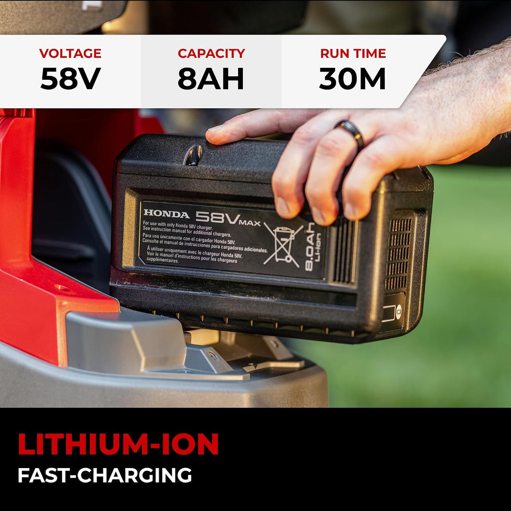 Honda DP5080 8Ah Lawn Mower Battery for HRN-BV, HRX-BV, HRX-BE, HRC-BE Variable Speed Self Propelled Lawn Mowers, Patented Connection for More Reliable Operation (DP5080CBNA)