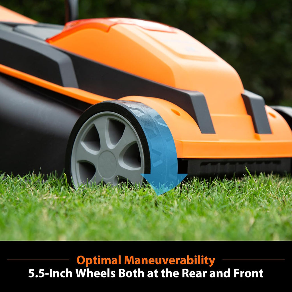LawnMaster Cordless 24V Max 13-inch Lawn Mower and Cordless Leaf Blower Combo with 2x4.0Ah Batteries and Charger-24VMWBL