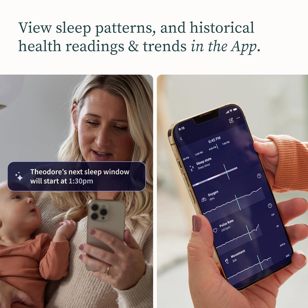 Owlet Dream Duo (Gen 2) Smart Baby Monitor Bundle – HD Video Camera + Wearable Sock Tracks Baby's Oxygen, Heart Rate & Sleep