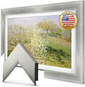 Frame My TV Deco TV Frames - Brushed Stainless Smart Frame Compatible ONLY with Samsung The Frame TV and Pro (55', Fits 2021-2025 Frame TV)