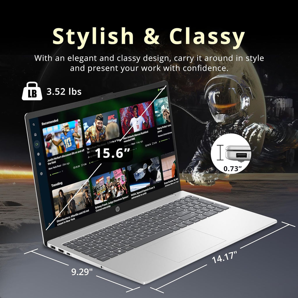 HP 15.6' FHD IPS Touchscreen Laptop, AMD Ryzen 7 7730U, 16GB RAM, 1.5TB Storage (512GB SSD+1TB Docking Station Set), AMD Radeon Graphics, Numeric Keypad, 720p HD Camera, Wi-Fi 6, Win 11, Silver