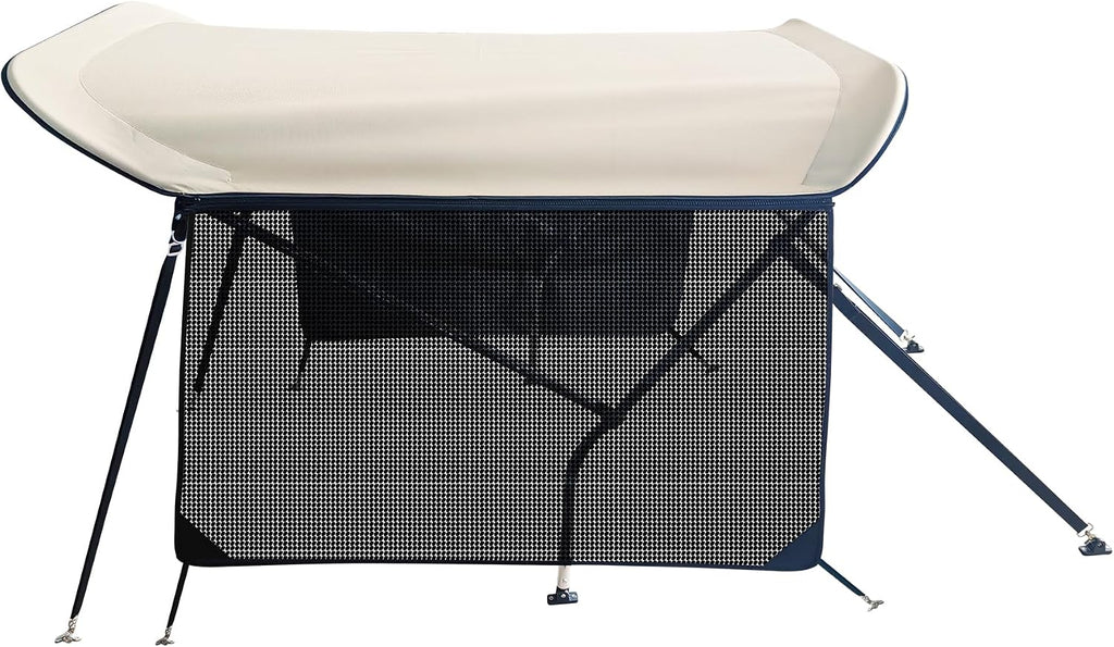 CCLINK Shade Canopy for zero turn lawn mower for john deere canopy,Kubota,Cub Cadet,Troy-Bilt & Others Foldable with UV Protection Equipped with High Visibility Left and Right Sunshades