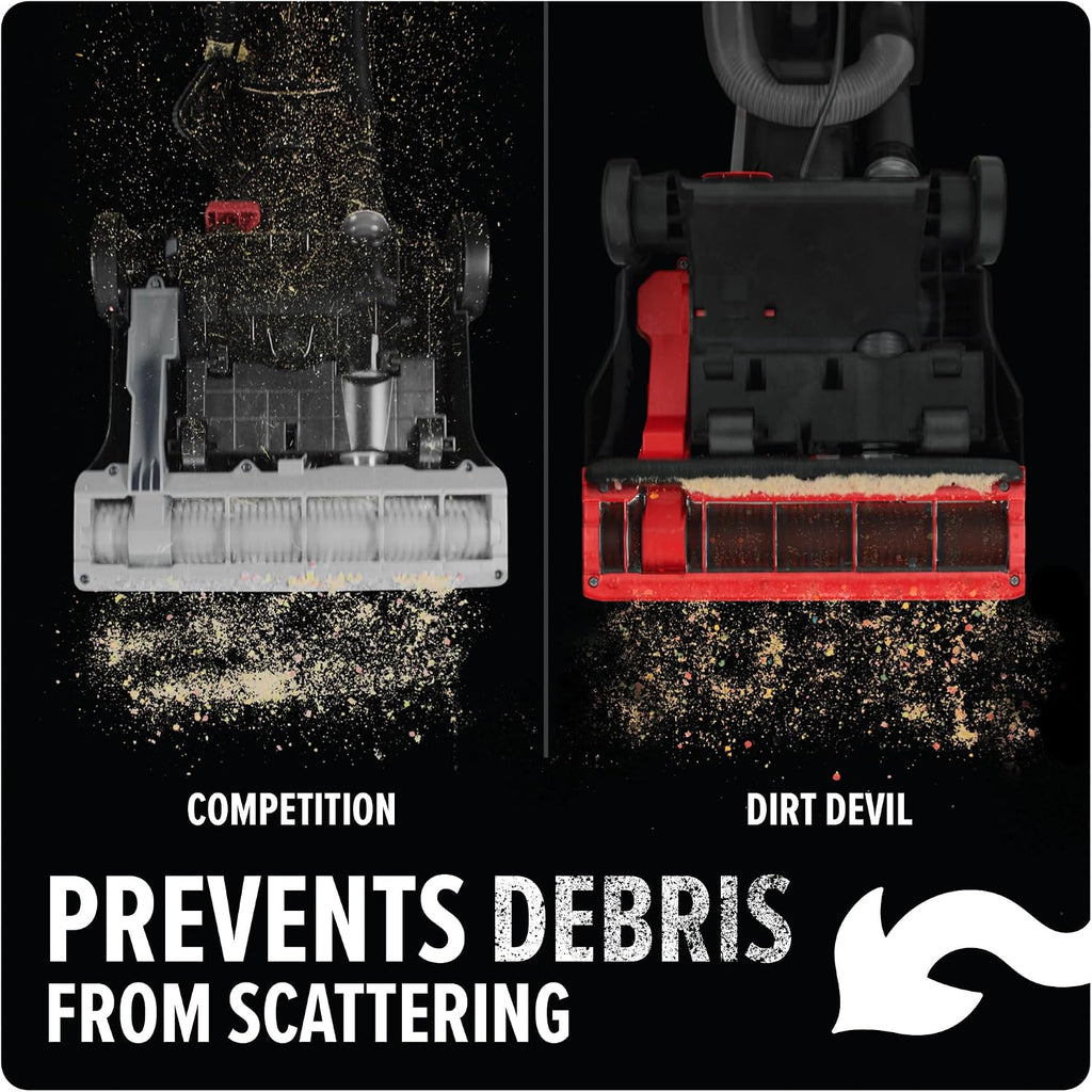 Dirt Devil Multi-Surface Rewind+ Upright Bagless Vacuum Cleaner for Carpet and Hard Floor, Powerful, Lightweight, Corded Vacuum Cleaners for Home Use