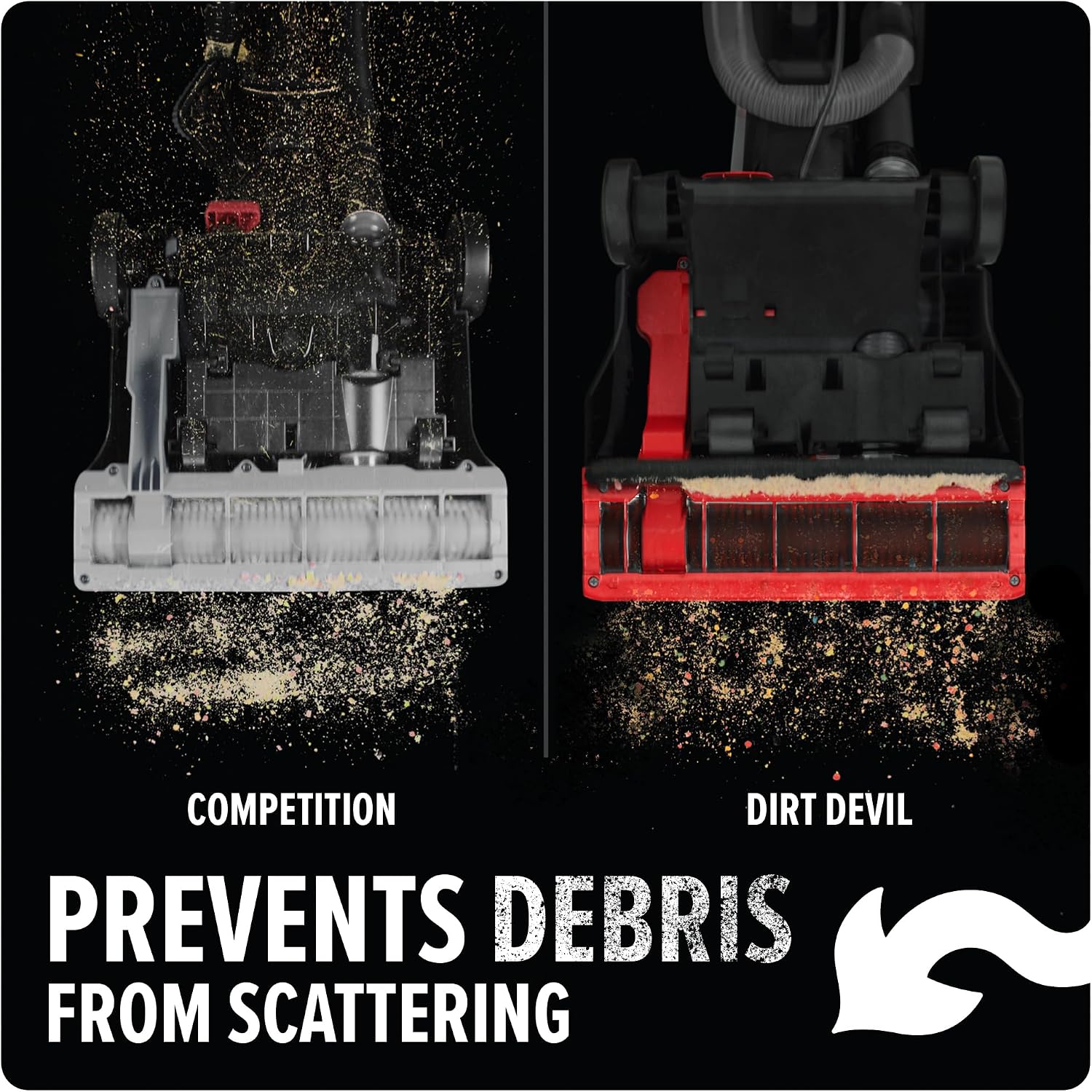 Dirt Devil Multi-Surface Rewind+ Upright Bagless Vacuum Cleaner for Carpet and Hard Floor, Powerful, Lightweight, Corded Vacuum Cleaners for Home Use
