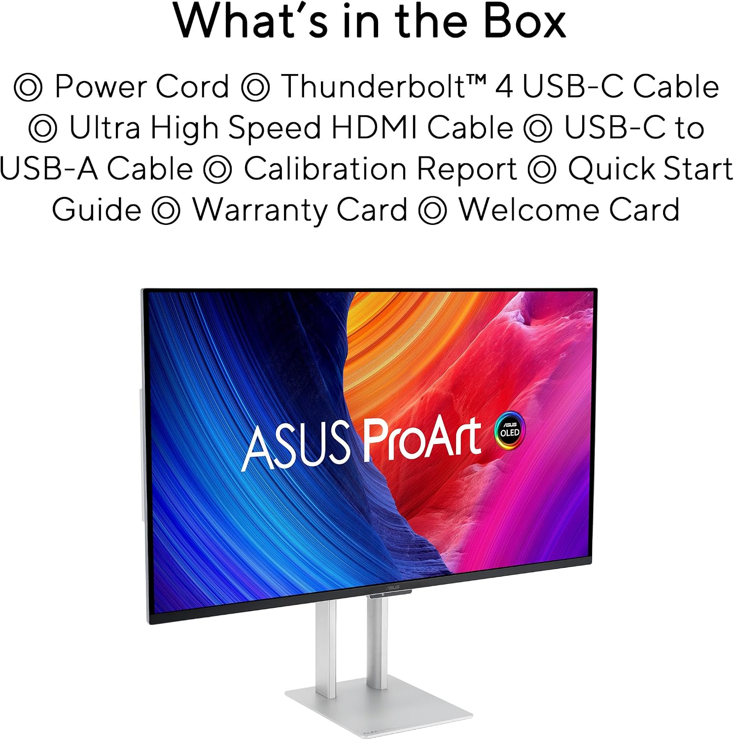 ASUS ProArt PA32UCDM Monitor 32' 4K UHD QD-OLED 240Hz 0.1ms ThunderBolt 4 PD 96W - PA32UCDM