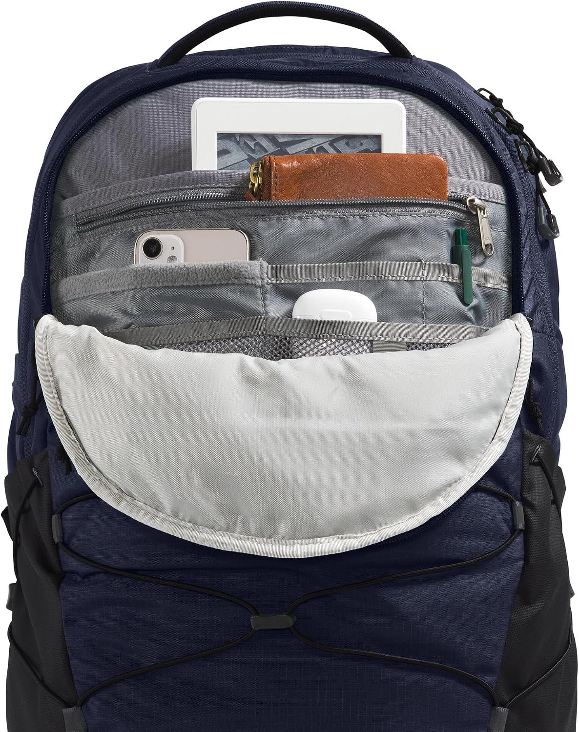 The North Face Borealis Commuter Laptop Backpack - Water Repellent, Laptop Sleeve, Large Main Compartment, TNF Navy/TNF Black-NPF, One Size