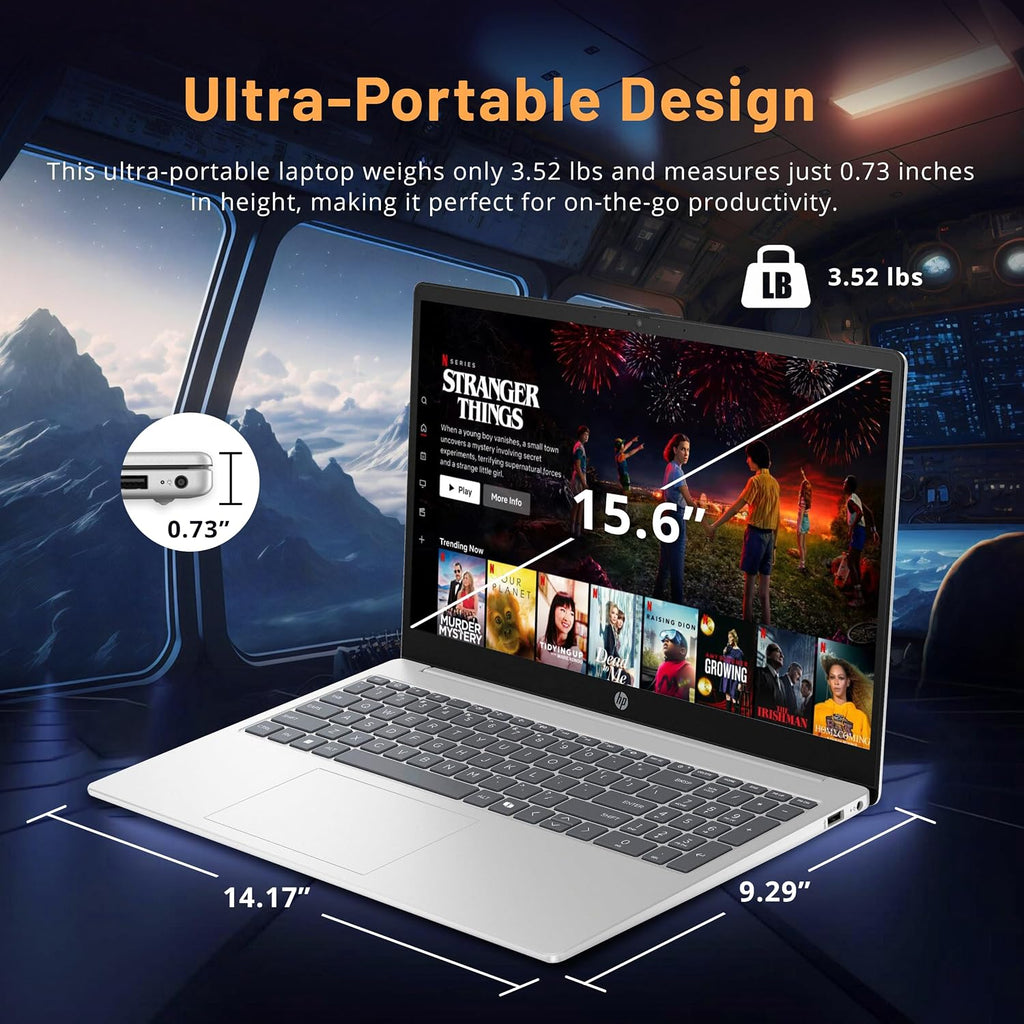 HP 15.6' FHD Touchscreen Laptop, Intel i7-1355U, 64GB RAM, 3TB Storage(2TB SSD+1TB Docking Station Set), Intel Iris Xe Graphics, Number Pad, 720p HD Camera, Wi-Fi 6, Win11 Pro, Silver