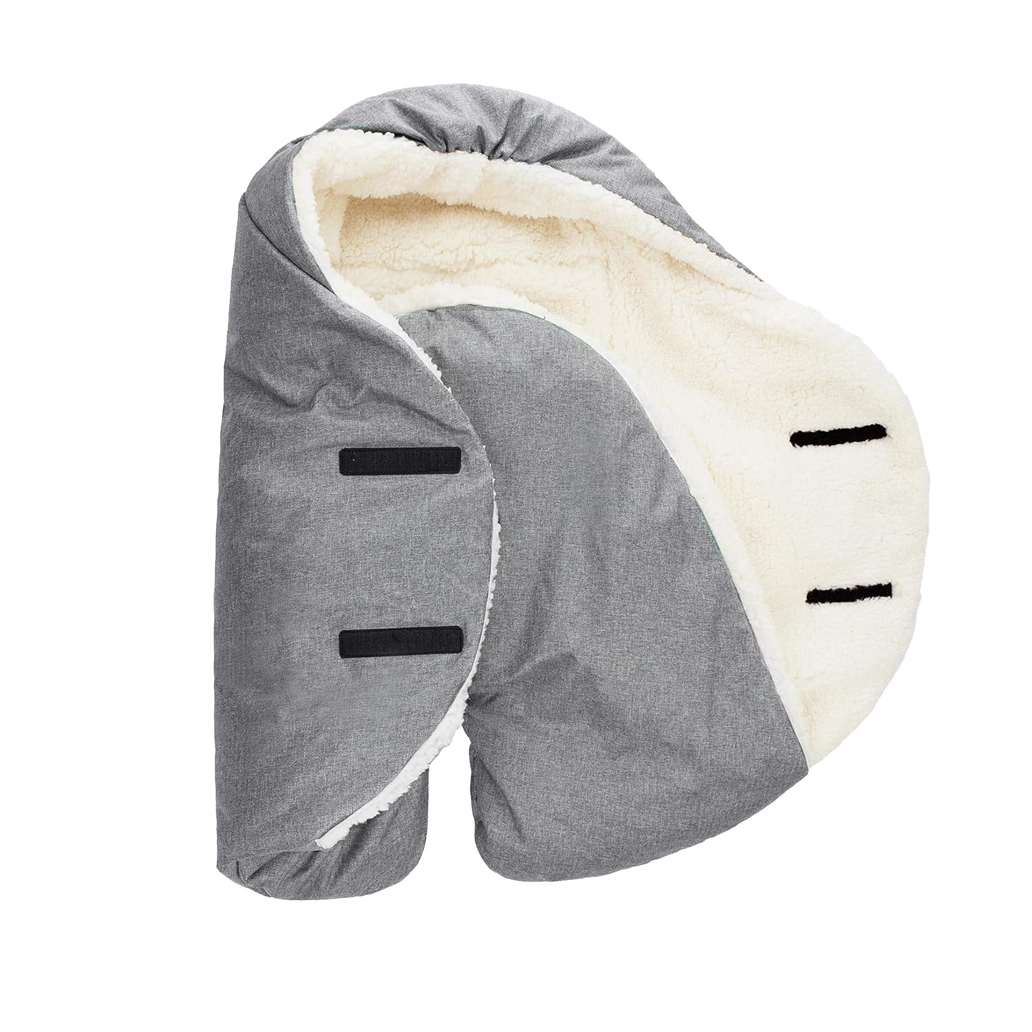 7AM Baby Car Seat Blanket - Multifunctional Car Seat Cover for Toddlers, Winter Stroller & Car Seat Swaddle Blanket, Micro-Fleece & Plush Lined Warm Carseat Cover | (Heather Grey, Large 6-18M)