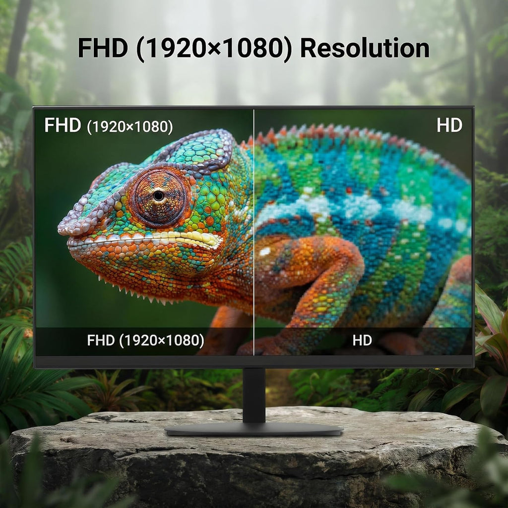27 Inch Monitor - 1080P, VA, Full HD, Frameless, 100Hz, 1ms, Adaptive-Sync, for Working and Gaming, Low Blue Light, Flicker Free, HDMI, VESA Mountable (100x100mm)