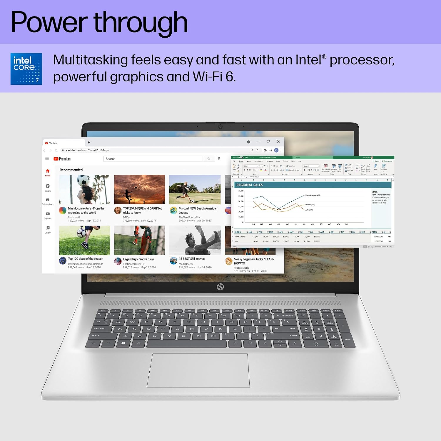 HP 17 inch Touchscreen Laptop Computer Business, MS Office, 17.3' HD+ Display, Intel 10-Core i7-150U(up to 5.4 GHz), Backlit Keyboard, Wi-Fi 6, Windows 11 Pro(32GB RAM|1 TB SSD)