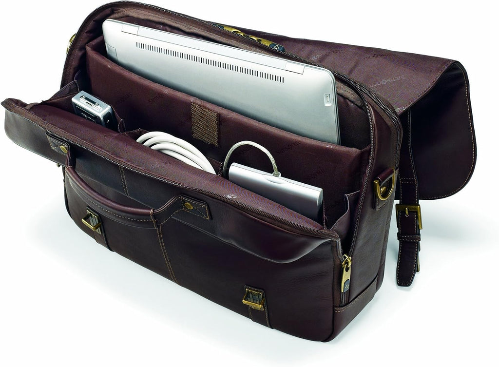 Samsonite Unisex - Adult Columbian Leather Flapover Case