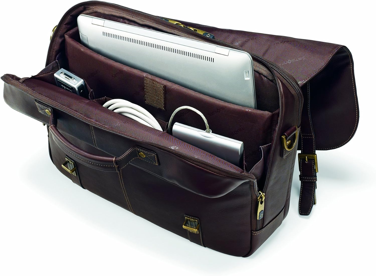 Samsonite Unisex - Adult Columbian Leather Flapover Case