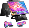 Laptop Screen Extender 16.1', 1200P FHD, Portable Monitor 360° Rotating Detachable Stand, Height Adjustable Monitor Extender for Laptop 13-17.5', Plug-Play for Tablet, PC, Phone, etc