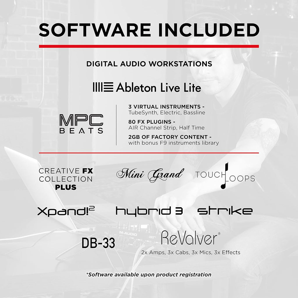 M-AUDIO AIR 192x14 USB-C Audio Interface for Studio Recording with 8 In and 4 Out, MIDI Connectivity, and Software from MPC Beats and Ableton Live Lite