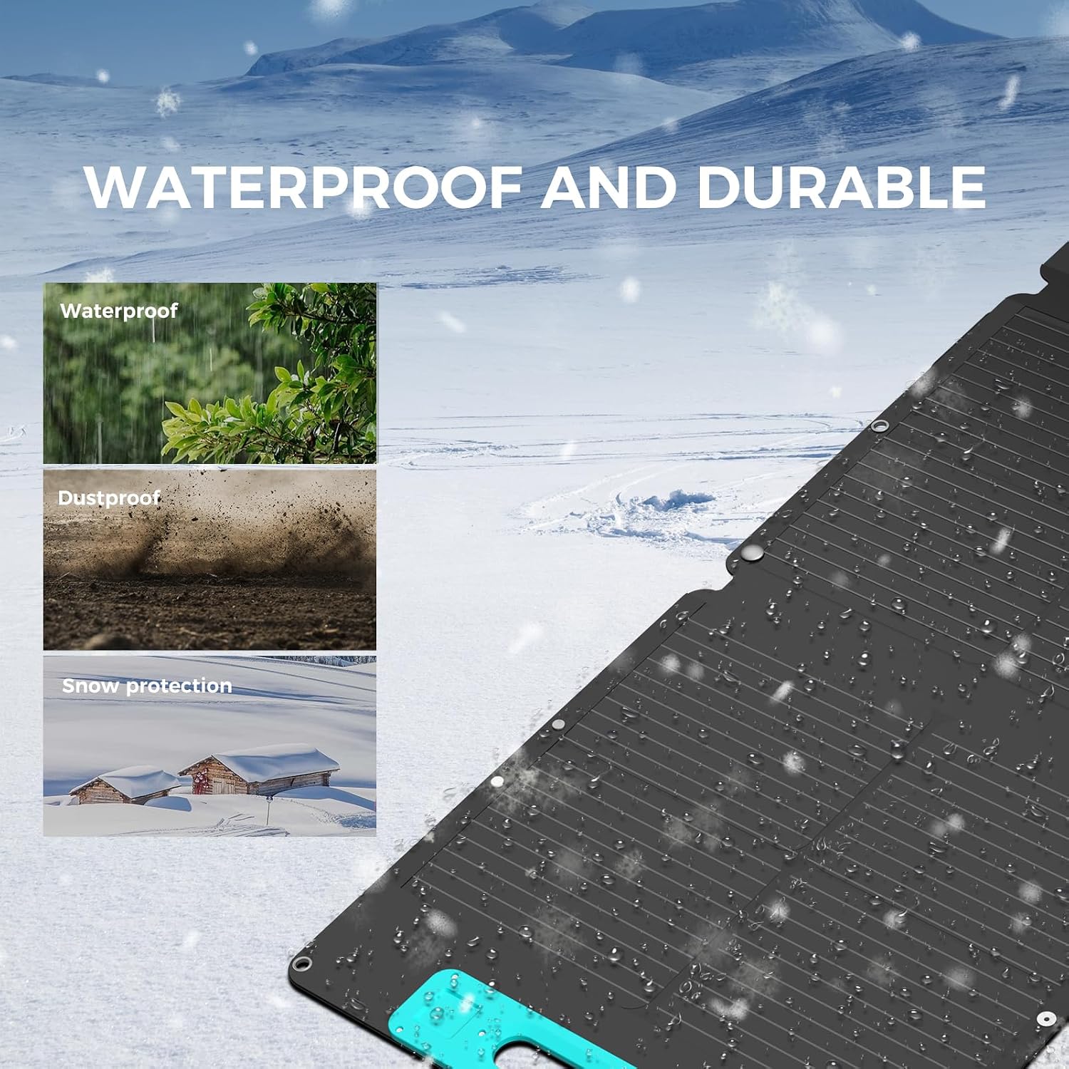 200W Portable Solar Panel, 200 Watt for Portable Power Station Solar Generation, Foldable Solar Charger with Carry Case,IP65 for Outdoor, RVs, Backyard etc