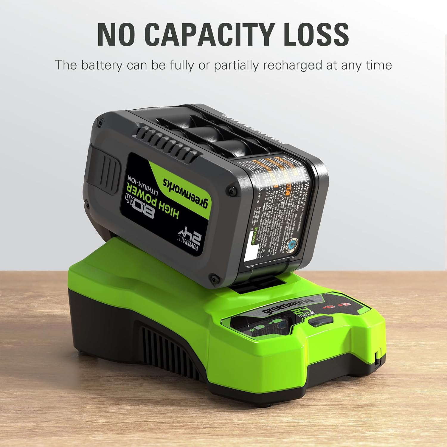 Greenworks 24V 8.0Ah Lithium-Ion Battery(Genuine Greenworks Battery/ 125+ Compatible Tools)
