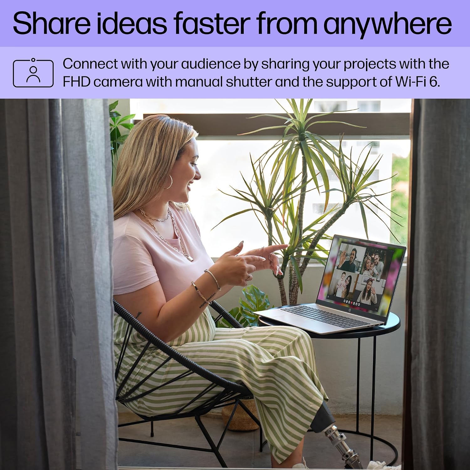 HP OmniBook 5 16 inch AI PC, 2K Touchscreen Display, Intel Core Ultra 5 225U, 16 GB RAM, 512 GB SSD, Intel Graphics, Windows 11 Home, Glacier Silver, 16-af1700nr