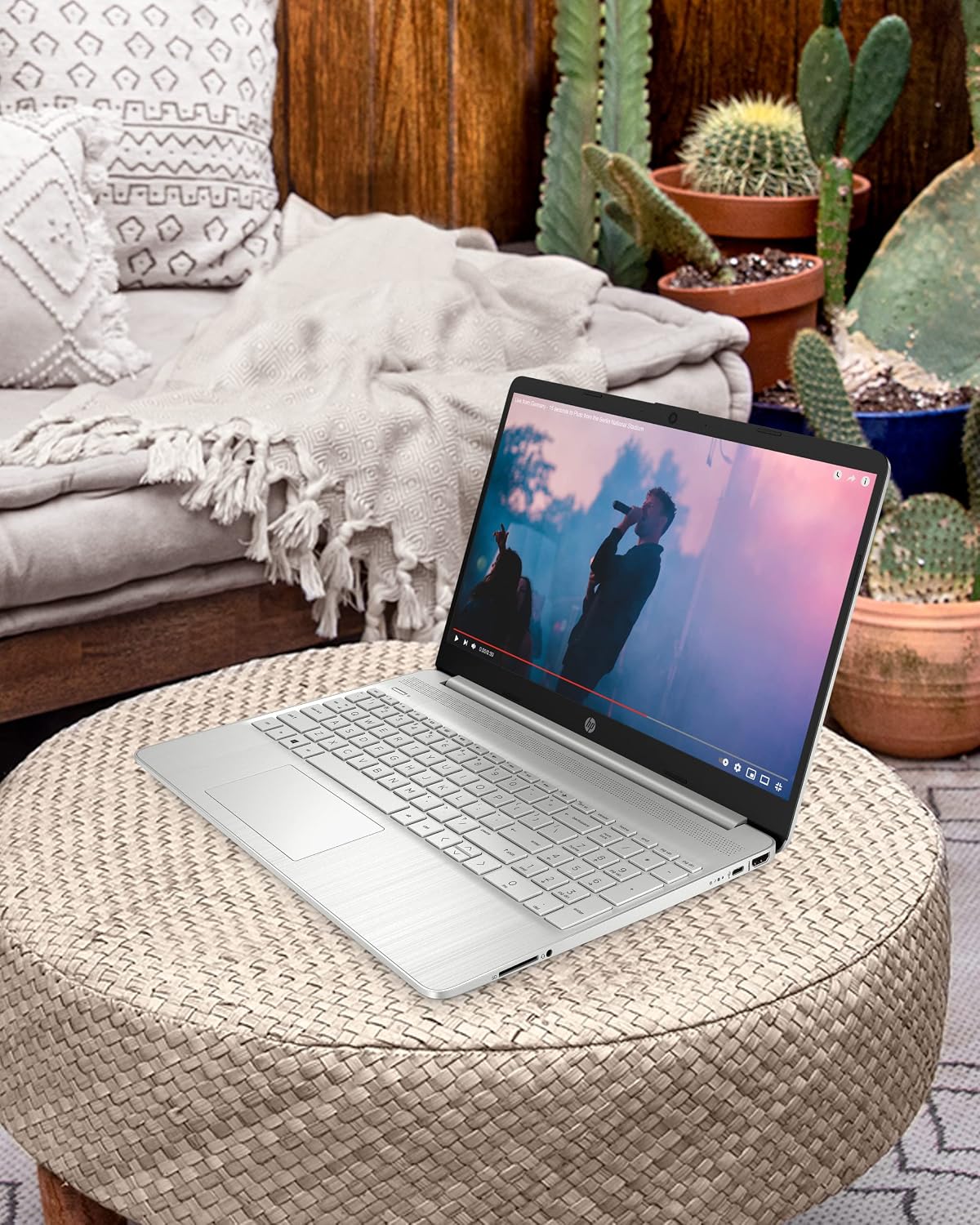 HP 15.6 Inch Laptop, Intel Iris Xe Graphics, 11th Generation Intel Core Processor, 8 GB RAM, 256 GB SSD, Windows 11 Home (15-dy2024nr, Natural Silver)