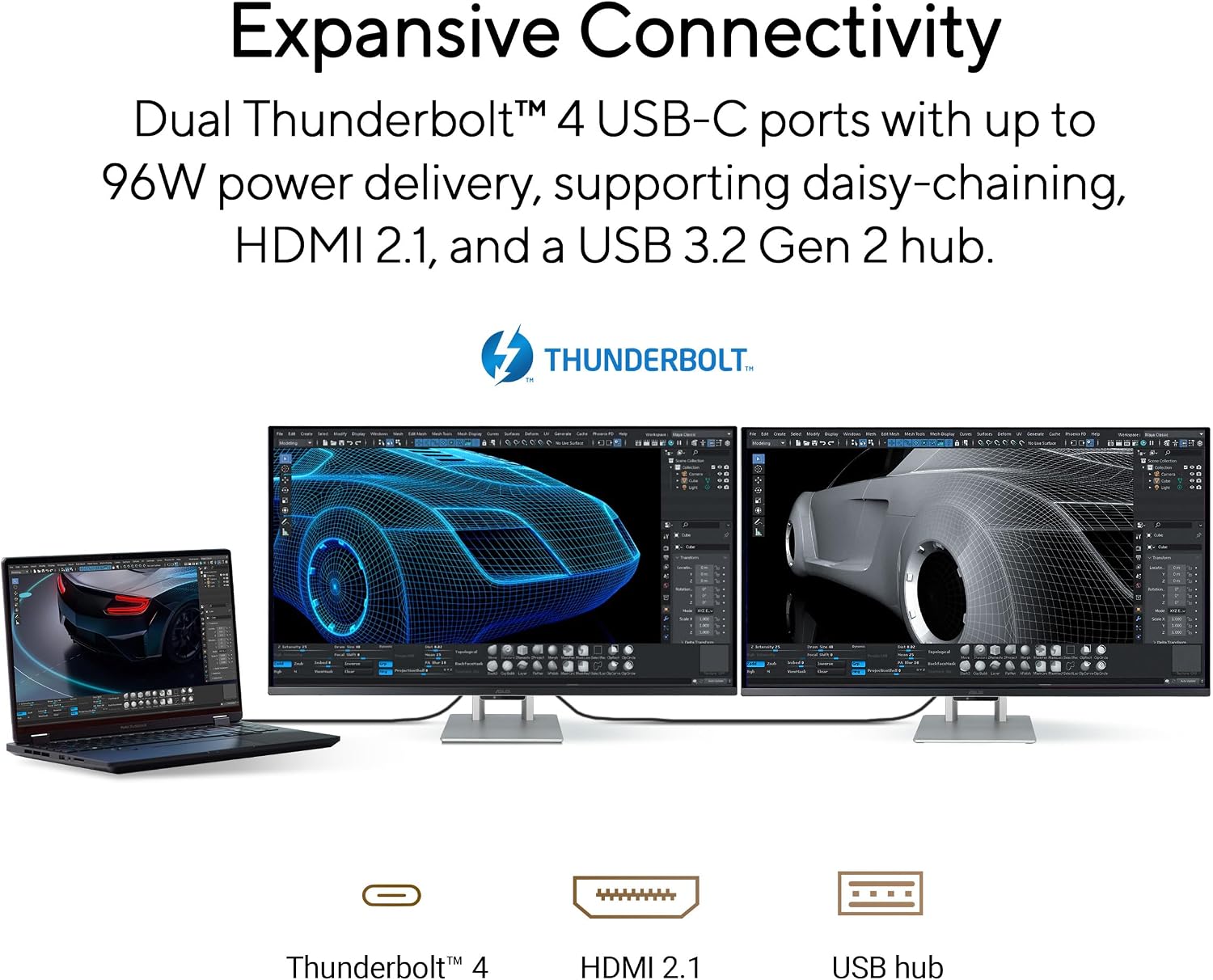 ASUS ProArt PA32UCDM Monitor 32' 4K UHD QD-OLED 240Hz 0.1ms ThunderBolt 4 PD 96W - PA32UCDM